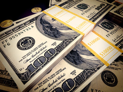 Stacks of American $100 Bills