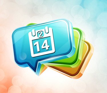 Image of multi colored calendar icons Image of multi colored calendar icons